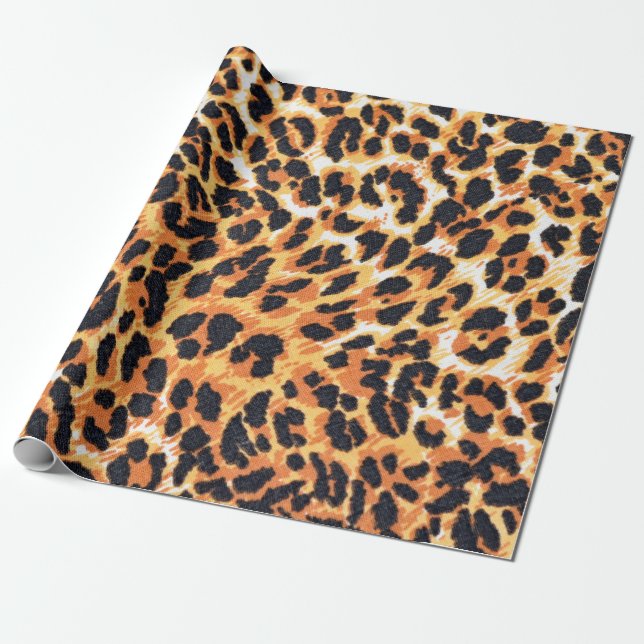 leopard fur as backgroundleopard,pattern,print,ski wrapping paper (Unrolled)