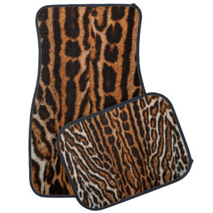 leopard fur background texture car floor mat