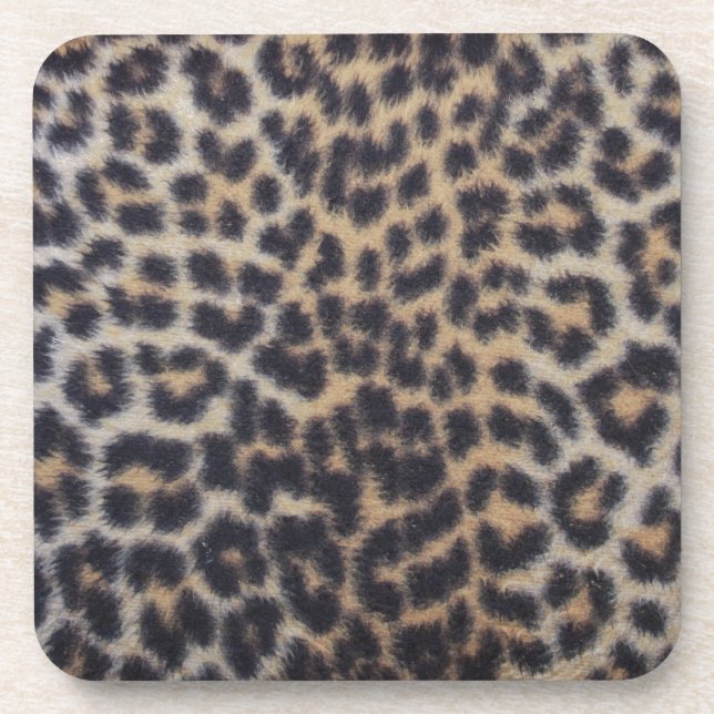 Leopard Fur Beverage Coaster (Front)