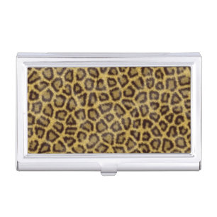 Leopard Fur Business Card Holder