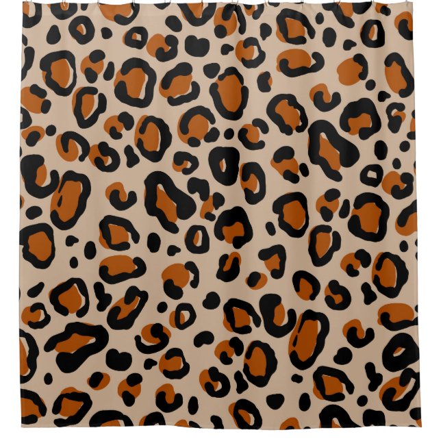 Leopard fur design, seamless pattern. shower curtain (Front)