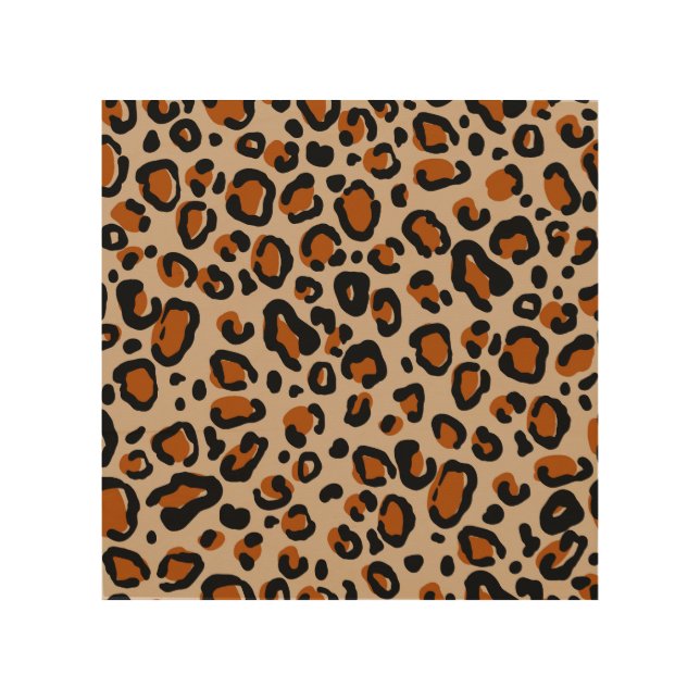 Leopard fur design, seamless pattern. wood wall art (Front)