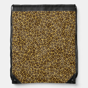 Leopard Fur Drawstring Bag