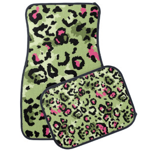 Leopard fur, fashionable seamless pattern. car floor mat