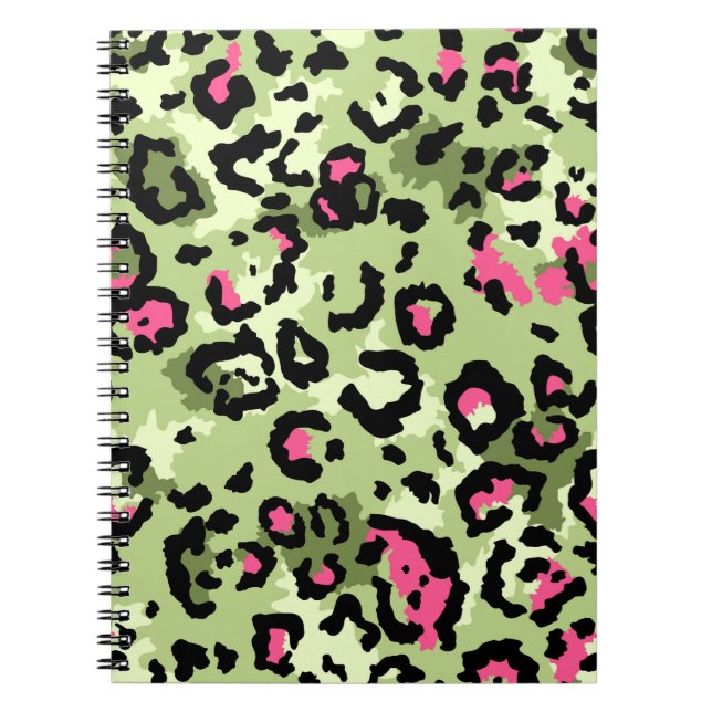 Leopard fur, fashionable seamless pattern. notebook (Front)