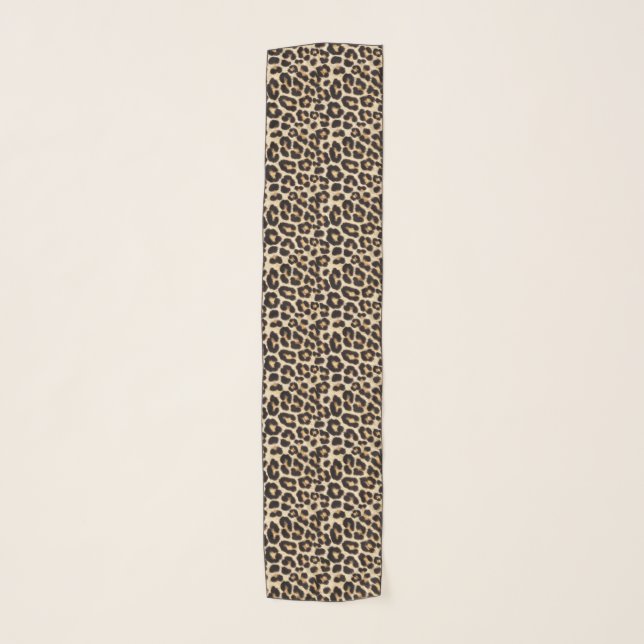 Leopard Fur Faux Textured Pattern Scarf (Front)