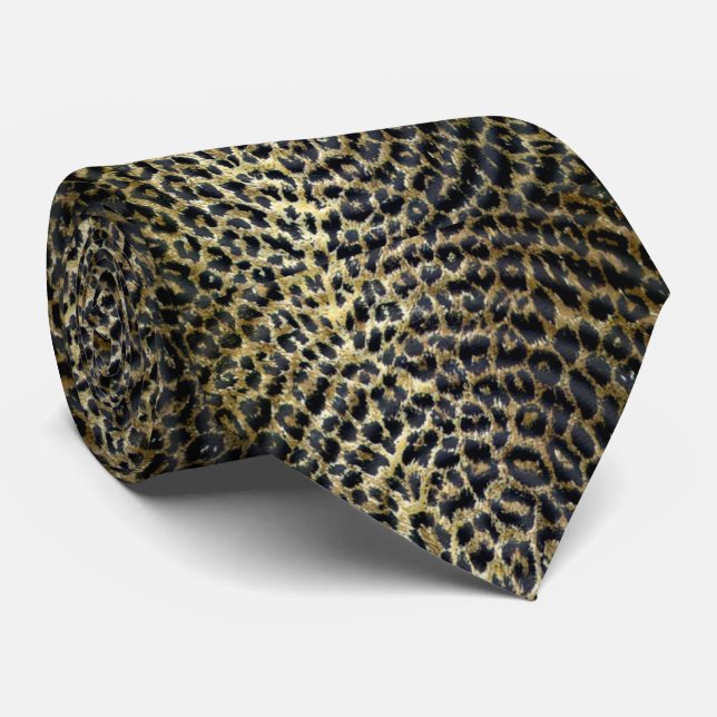 Leopard Fur, Neck Tie (Rolled)