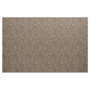 Leopard Fur Pattern Brown Fabric