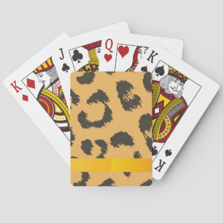 Leopard Fur Pattern Poker Cards