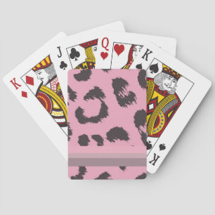 Leopard Fur Pattern Poker Cards