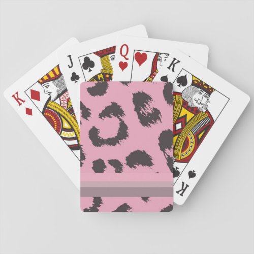 Leopard Fur Pattern Poker Cards