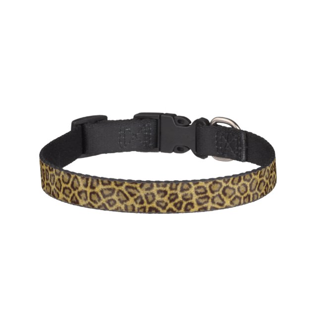 Leopard Fur Pet Collar (Front)