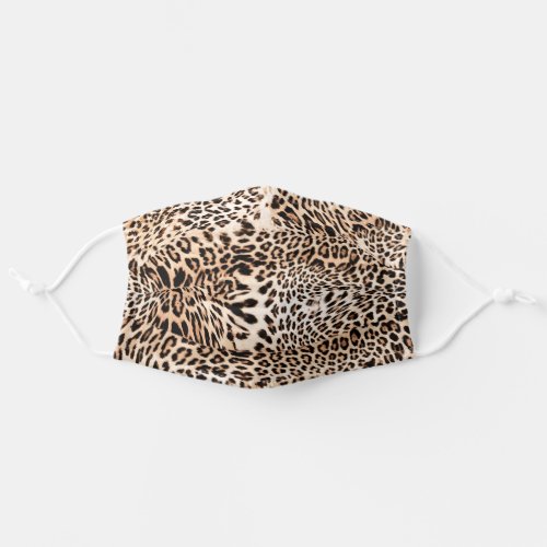 Leopard Fur Print   Adult Cloth Face Mask