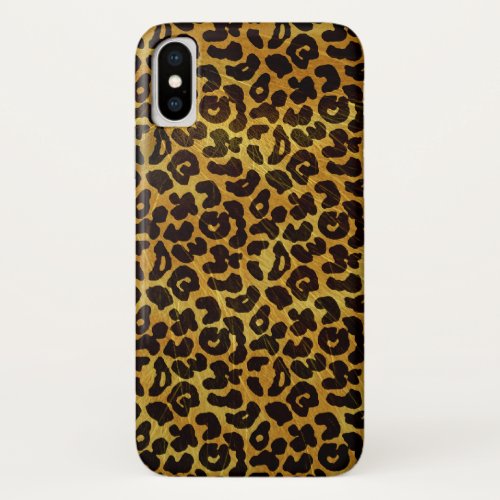 Leopard Fur Print Animal Pattern iPhone X Case