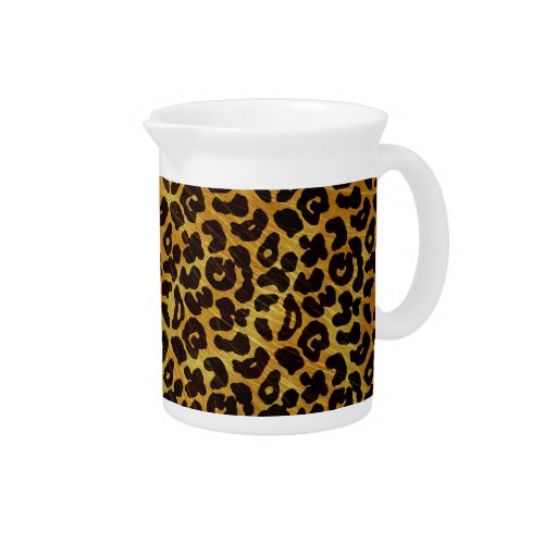 Leopard Fur Print Animal Pattern Drink Pitcher