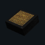 Leopard Fur Print Animal Pattern Keepsake Box<br><div class="desc">This trendy jewelry box features a splotched leopard print pattern with black animal spots on an orange-yellow-gold fur background. Bring out the wild cat in you with this cool feline design. It's the perfect bold,  original look for animal lovers. Check our shop for matching items.</div>