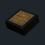Leopard Fur Print Animal Pattern Keepsake Box<br><div class="desc">This trendy jewelry box features a splotched leopard print pattern with black animal spots on an orange-yellow-gold fur background. Bring out the wild cat in you with this cool feline design. It's the perfect bold,  original look for animal lovers. Check our shop for matching items.</div>