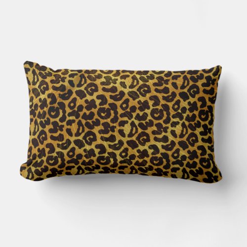 Leopard Fur Print Animal Pattern Lumbar Pillow