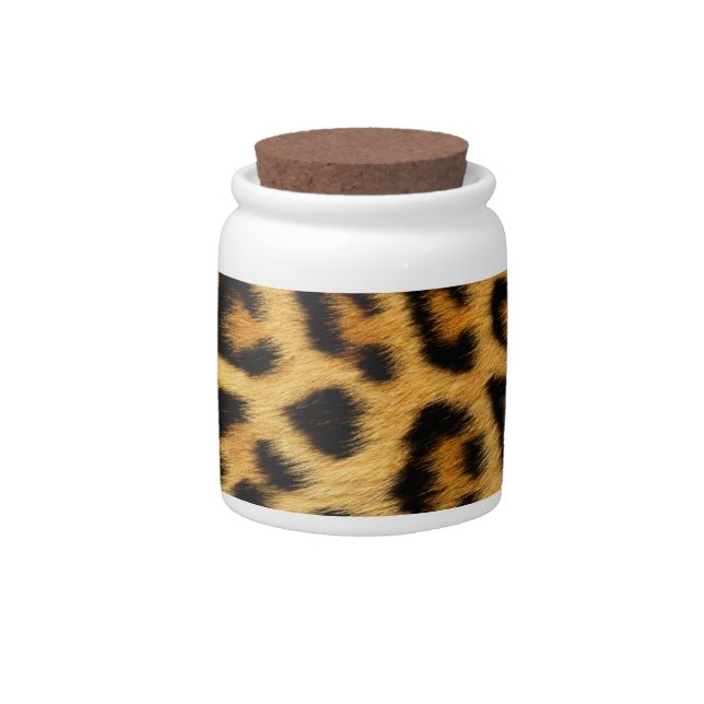 Leopard Fur Print Candy Jar (Front)