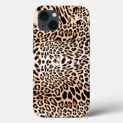 Leopard Fur Print iPhone 13 Case