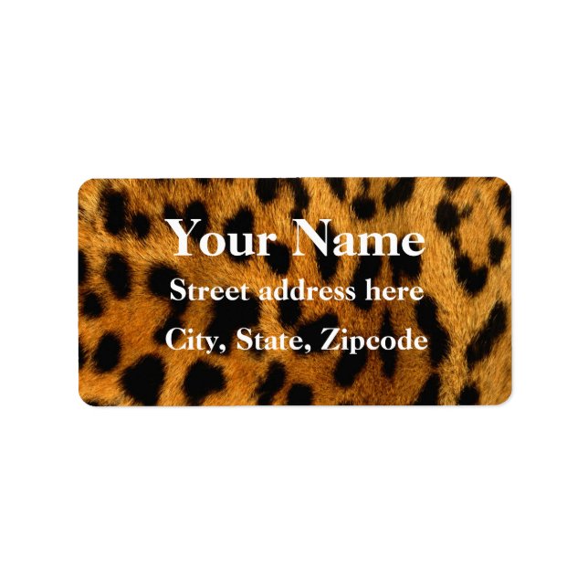 Leopard Fur Print Label (Front)