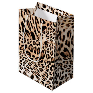 Leopard Fur Print  Medium Gift Bag