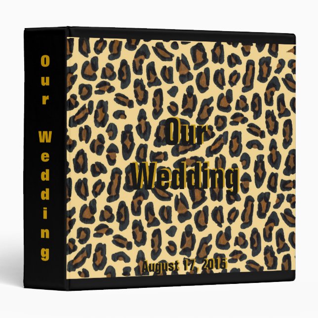 Leopard Fur Print Photo Album Binder (Front/Spine)