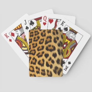 Leopard Fur Print Poker Cards