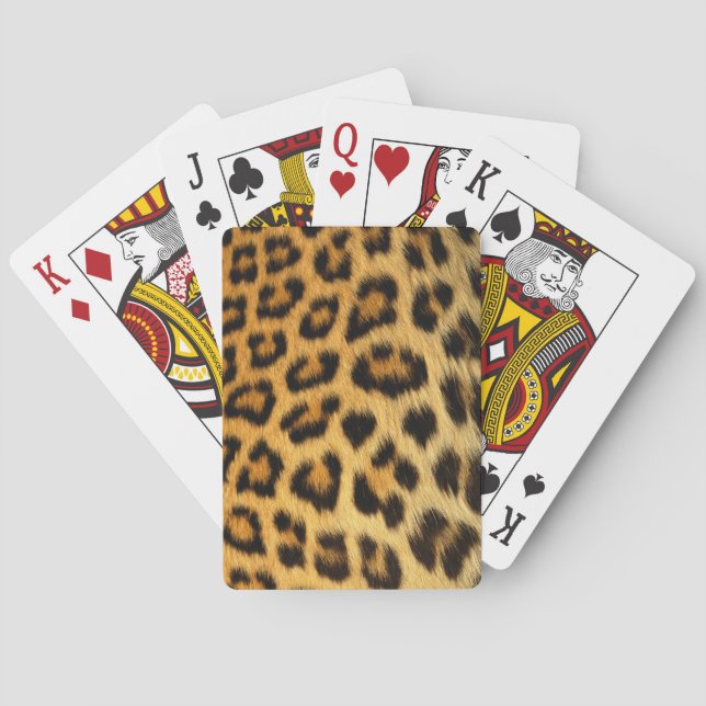 Leopard Fur Print Poker Cards (Back)