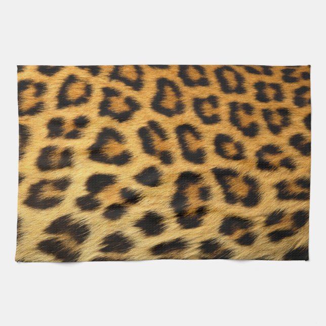 Leopard Fur Print Towel (Horizontal)