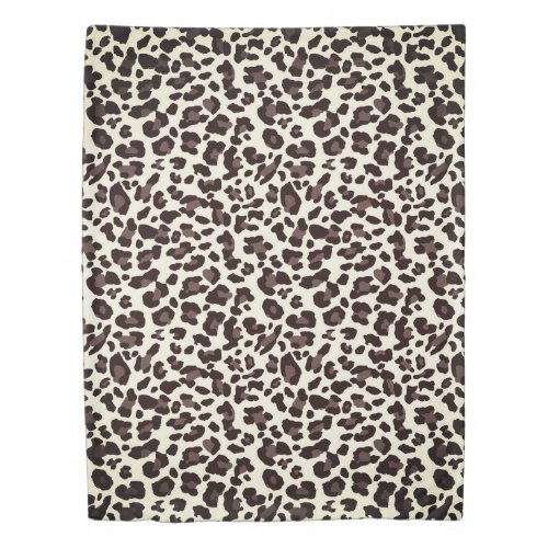 Leopard fur print wildlife big cats animal spots duvet cover