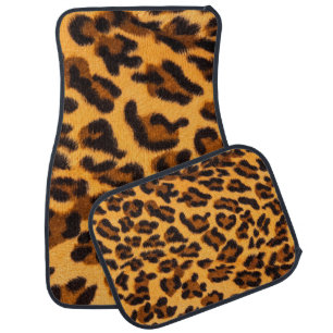 Leopard fur seamless pattern car floor mat