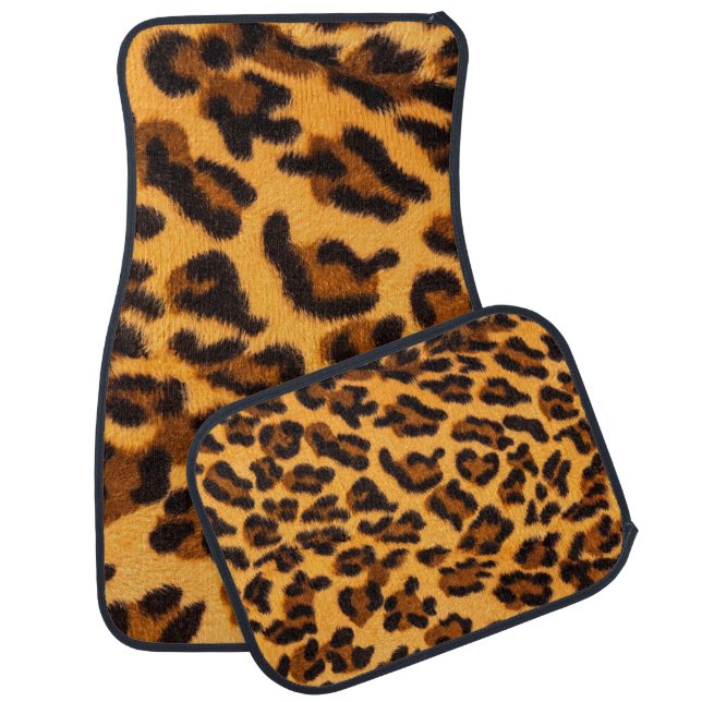 Leopard fur seamless pattern car floor mat (Set)