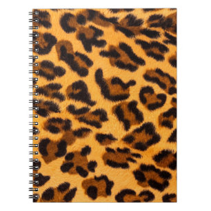 Leopard fur seamless pattern notebook