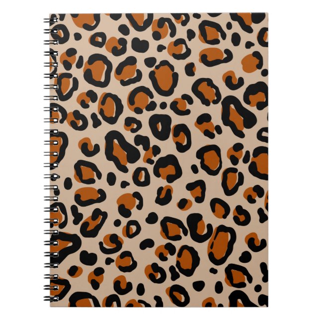 Leopard fur seamless pattern notebook (Front)