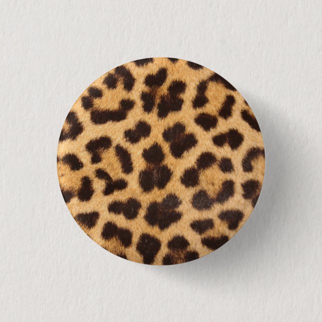 Leopard Fur Spots Pattern Button (Front)