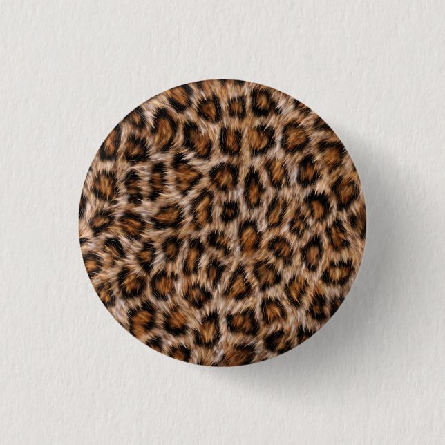 Leopard Fur Spots Pattern Button (Front)