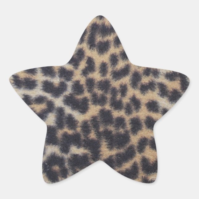 Leopard Fur Star Sticker (Front)