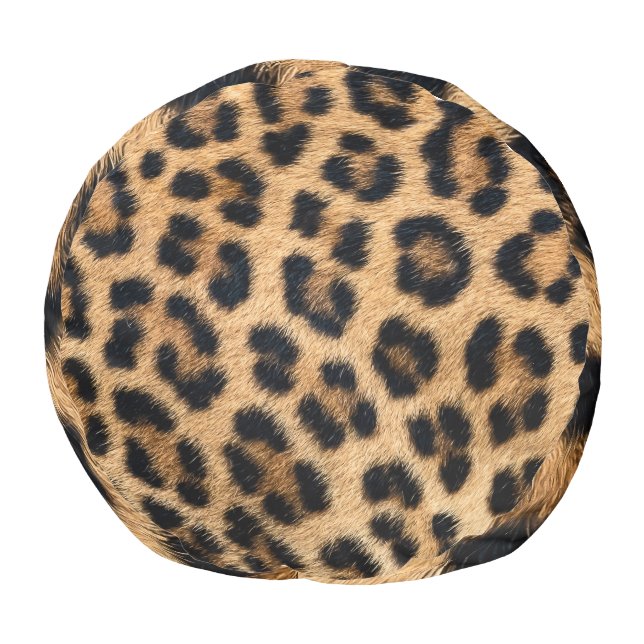 Leopard fur texture, natural pattern. pouf (Bottom)