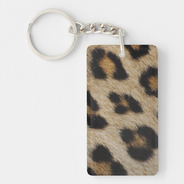 Leopard Fur Texture Pattern Keychain (Front)
