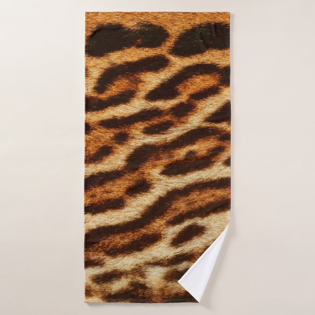 Leopard fur textures. Animal print Bath Towel (Bath Towel)