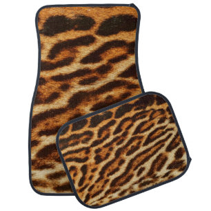 Leopard fur textures. Animal print Car Floor Mat