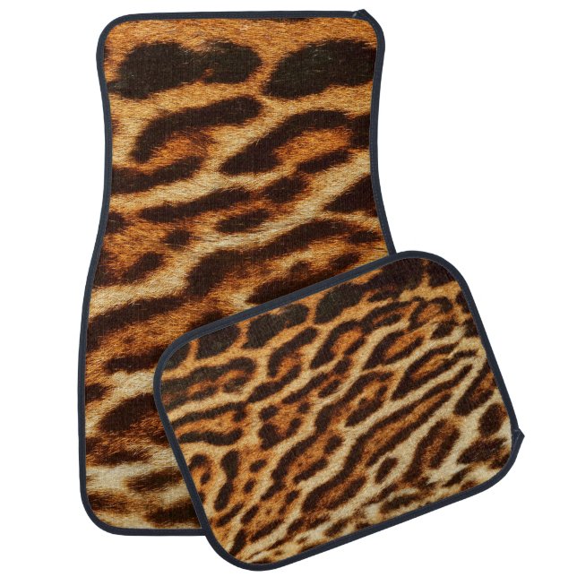 Leopard fur textures. Animal print Car Floor Mat (Set)