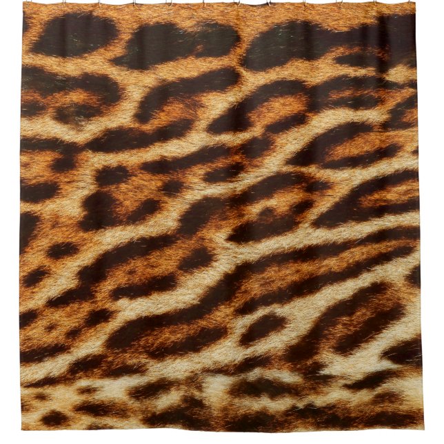 Leopard fur textures. Animal print Shower Curtain (Front)