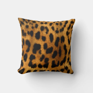 Leopard Fur Throw Pillow