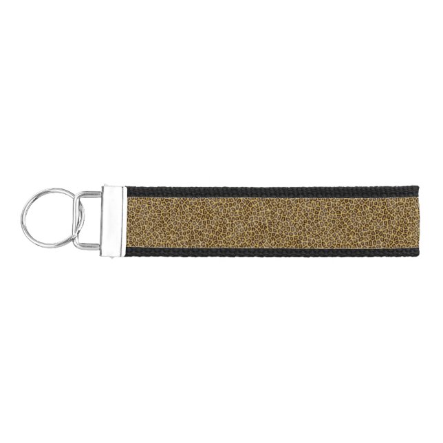Leopard Fur Wrist Keychain (Keys on Left)