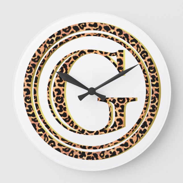 leopard G Large Clock (Front)