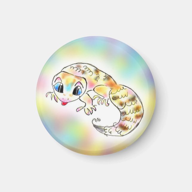 Leopard Gecko-chan Magnet (Front)
