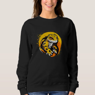 Leopard Gecko Colorful 80s Pop Art Lizard Reptile Sweatshirt
