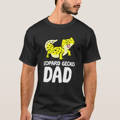 Leopard Gecko Dad Lizard Reptile Father Leopard Ge T_Shirt